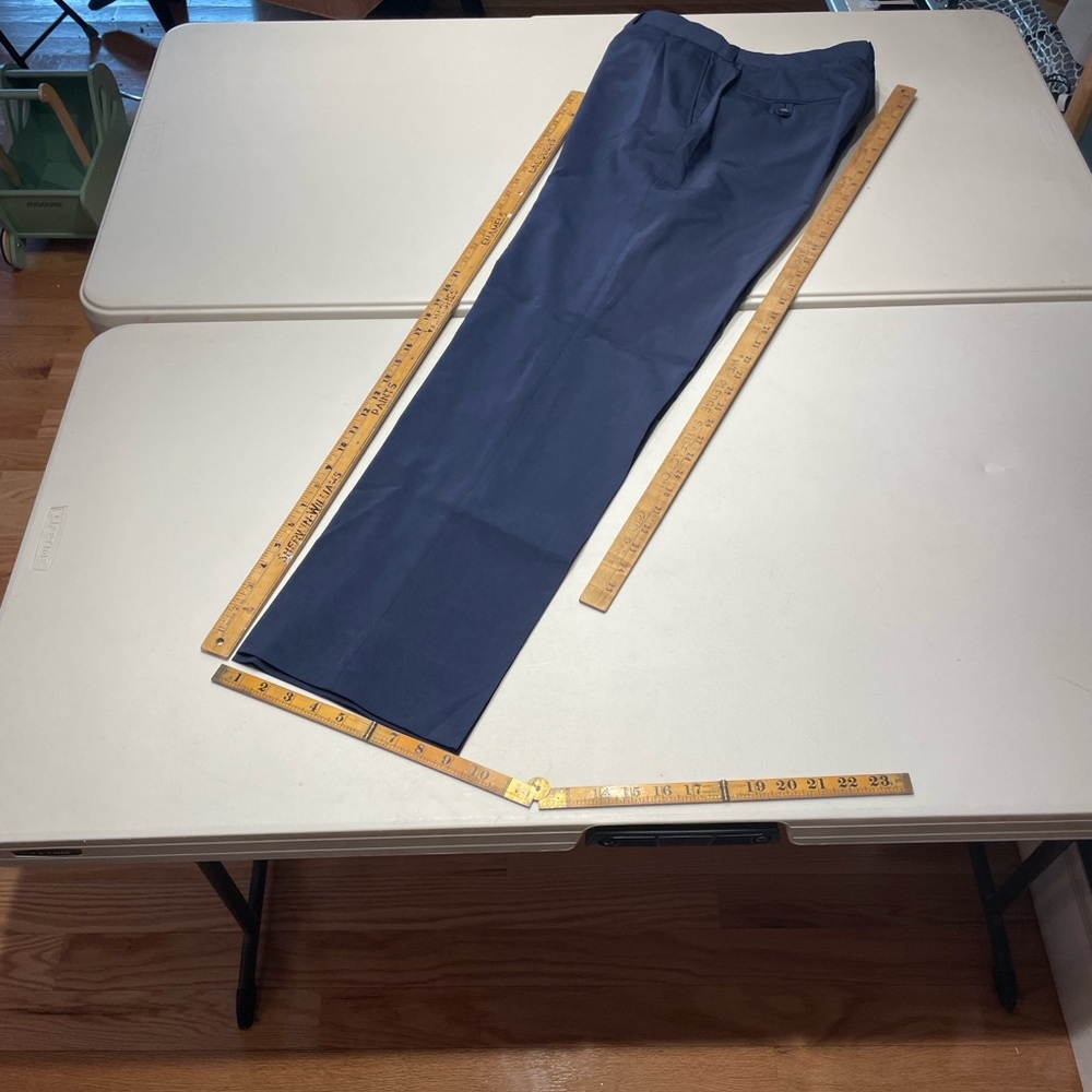 Coppley size 36/33 Dark Blue flat front dress pants